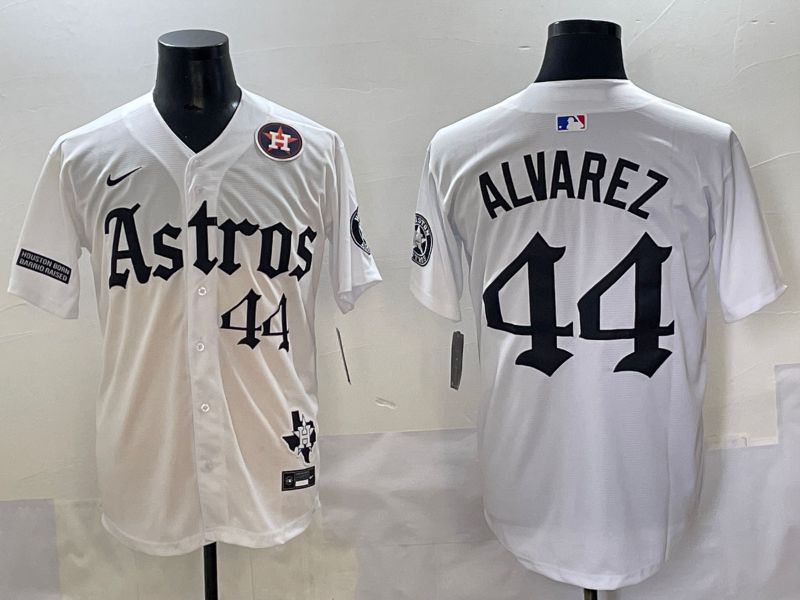Men 2025 Houston Astros #44 Alvarez White Five generations Joint Name Nike MLB Jersey style 8